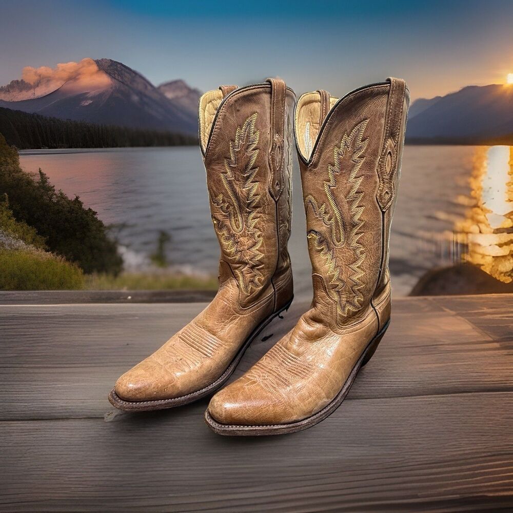 Old West Boots Womens 9 Western Joseph Cowboy Leather Apache L1529 Brown Rodeo